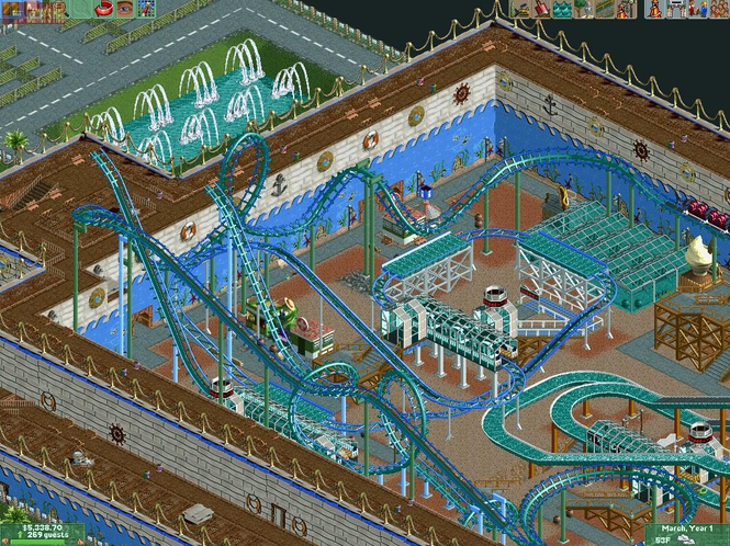 play rollercoaster tycoon deluxe in full screen?